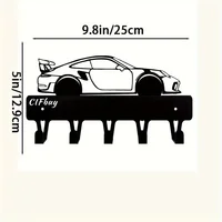 Hangers 1pc Racing Car Ornaments Metal Key Holder Wall Mount Hook Art Modeling Decorative Accessories Wall Mount Hook Hanger 2