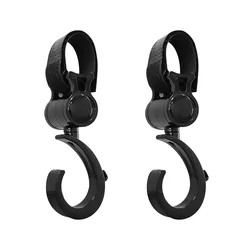 Multifunctional 360° Rotating Pram and Stroller Accessory Hooks (2pcs)