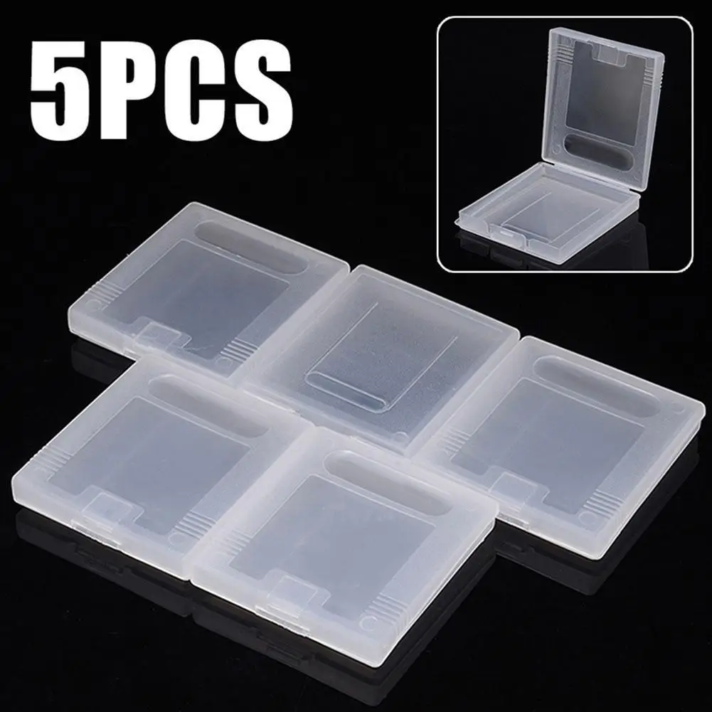 5Pcs Plastic Game Card Cartridge Cases Protective Dust Cover Transparent Anti Dust Cover for Nintendo Game Boy Color GBC