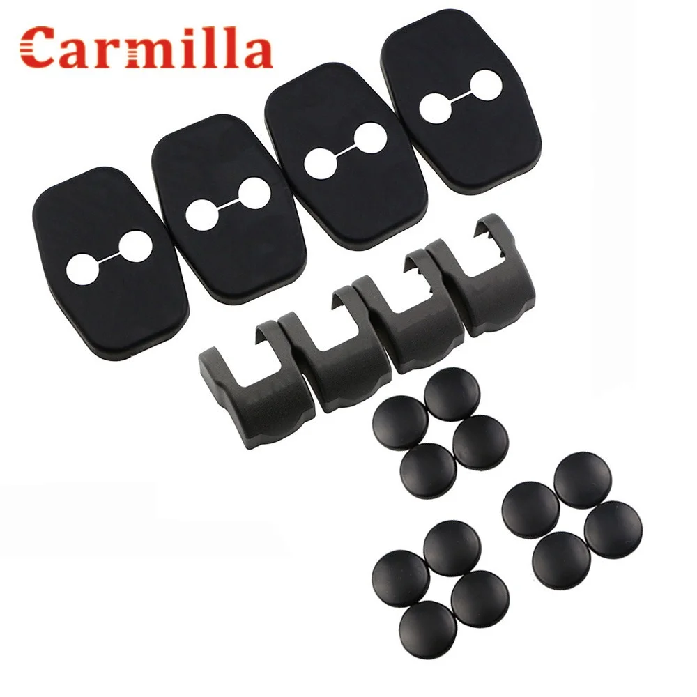 Car Door Lock Cover ABS Car Door Stopper Cover Car Door Lock Doors Screw Covers Sticker for Peugeot 308 408 208 2008 3008 for Citroen C4 Parts