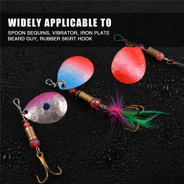 55Pcs inline spinner making kit Fishing clevis Easy Spin steel wire spinner  bait willow blades Spoon Lure Fishing Accessories