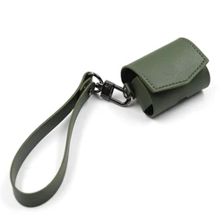 Premium Soft Leather Protective AirPods Pro Case with Straps (Olive)