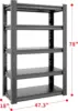 78" H Garage Shelving 3000LBS Heavy Duty Storage Shelves Adjustable 5 Tier Metal Shelves, Warehouse 18" D*47.5" W*78" H,Black 3
