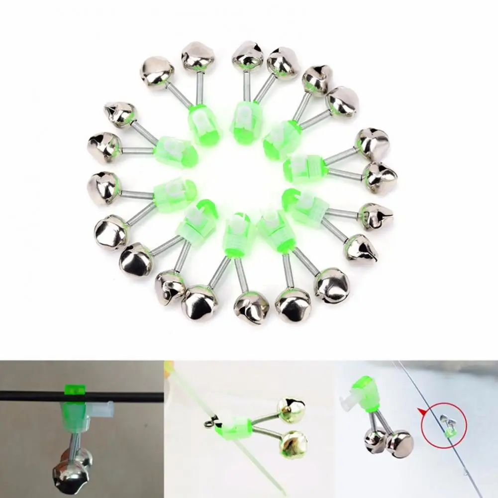 

Fishing Alert Bell 10Pcs Solid Portable Lightweight Outdoor Fishing Rod Alarm Bell Fishing Supplies