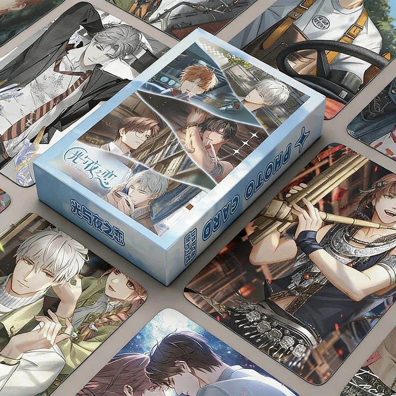 55개/세트 게임 라이트 앤 나이트 로모 카드 - 오스본 에반 사리엘 코스프레 피규어 포토카드 팬 컬렉션 고급 엽서