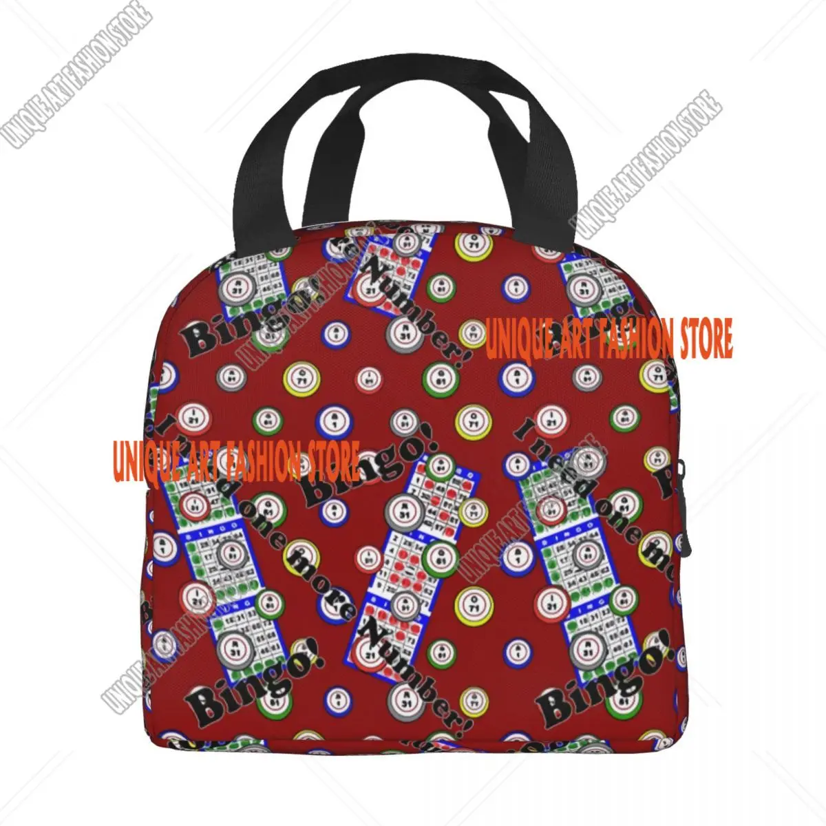 Play Bingo Game For Bingo Players Insulated Lunch Bag Women Resuable Cooler Thermal Lunch Tote Office Work School