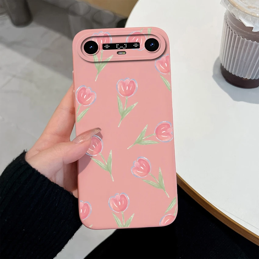 Beautiful Clouds Pattern Slim Liquid Silicone Anti-Slip Phone Case