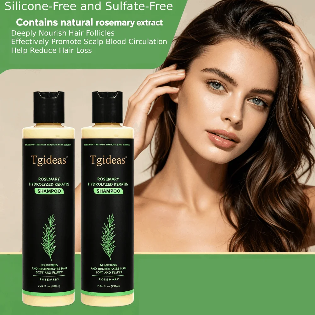 Tigdeas Shampoo al Rosmarino Volumizzante e Rinforzante 220ml, Shampoo Biologico al Rosmarino per Volume e Spessore - immagine 3