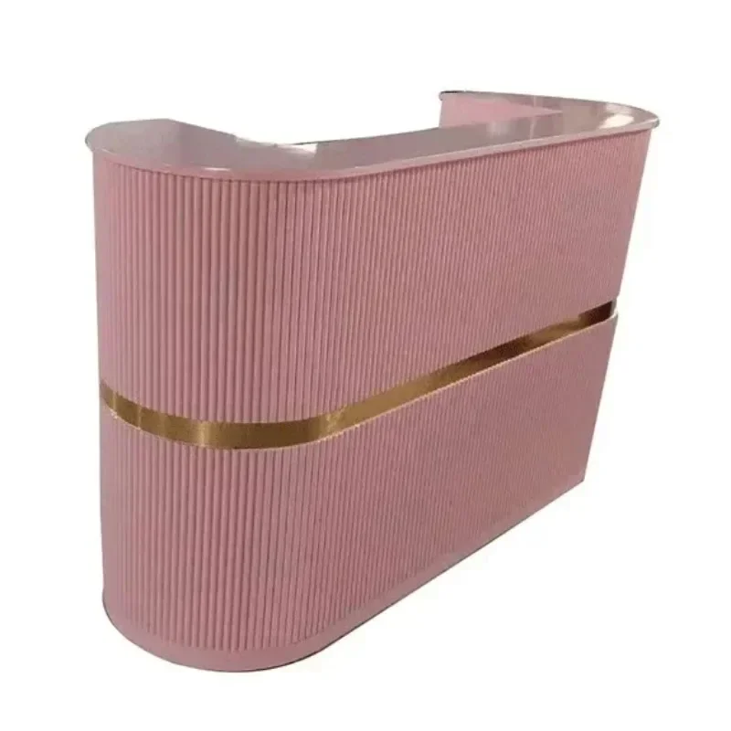 Light Cashier Mobile Convenient Reception Desk Office Luxury Furniture Commercial Counter 59 Inches 150*60*100 CM Six Colours