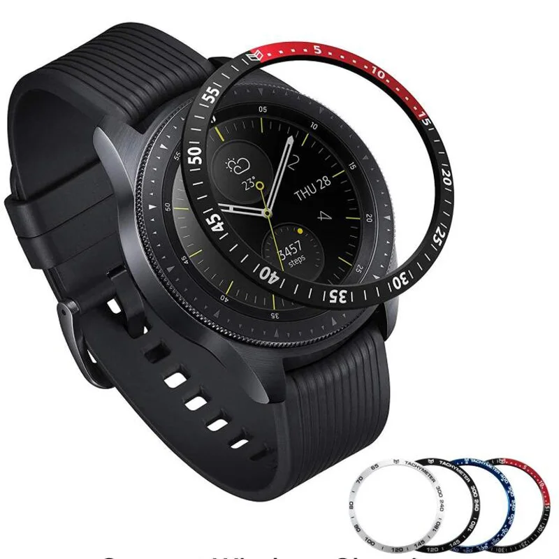 

Metal Bezel Ring Case Glass Screen Protector Cover For Samsung Gear S3 Galaxy Watch 4 Classic 42mm Huawei GT2 Honor Magic 2 46mm