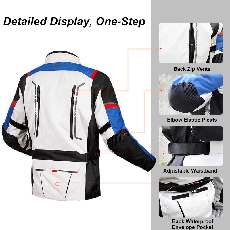 Original LS2 NARVIK Motorcycle Jacket Winter Warm Waterproof Windproof Rally Jacket Men Women Anti-fall Motocross Cycling For Motorcycle Jacket