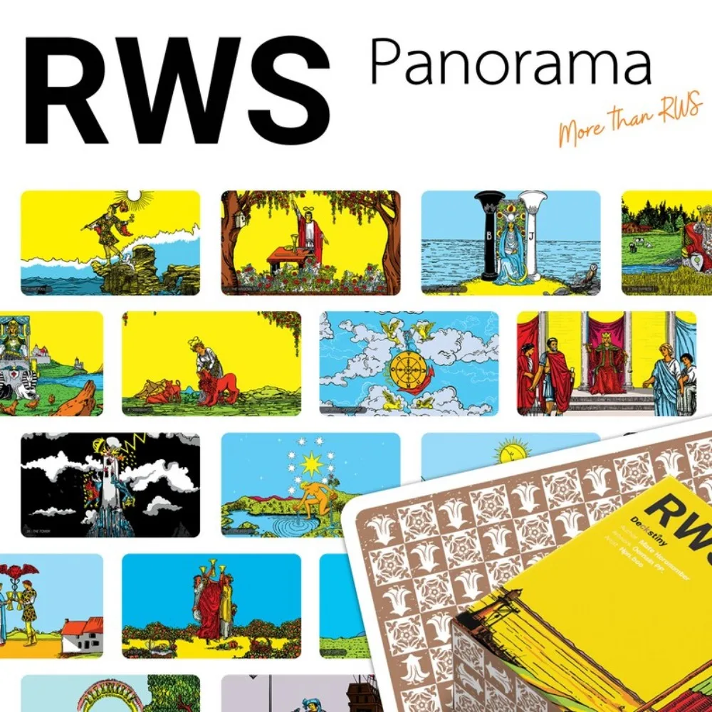 7*12cm rps Panorama tarota złocone złote karty Edges78 Pcs, gdy obiektyw szerokokątny pokazują nową perspektywę RWS