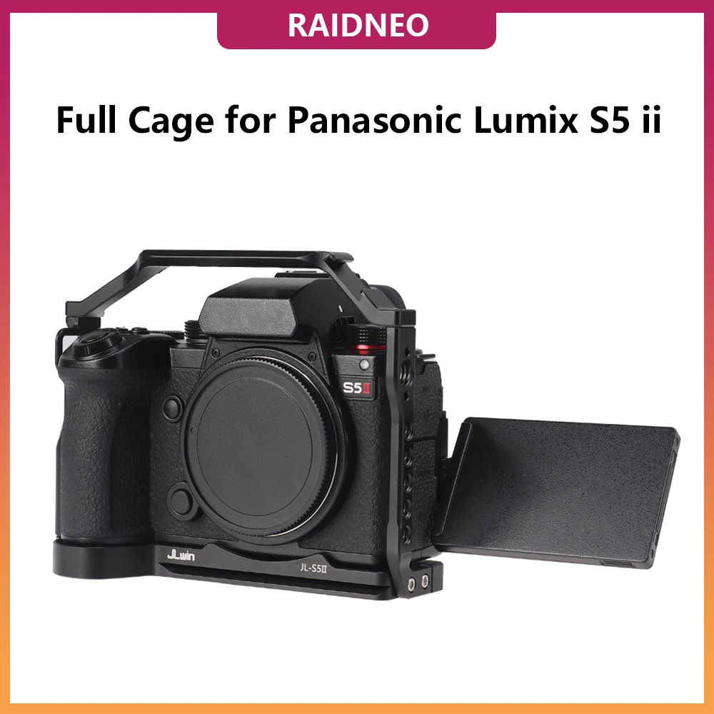 Lumix S5Ii Gabbia Per Fotocamera Per Panasonic Lumix S5 Mark Ii S5M2 Dslr Staffa Per Telaio Di Espansione Video Vlog Shooting Rig Kit Con Maniglie