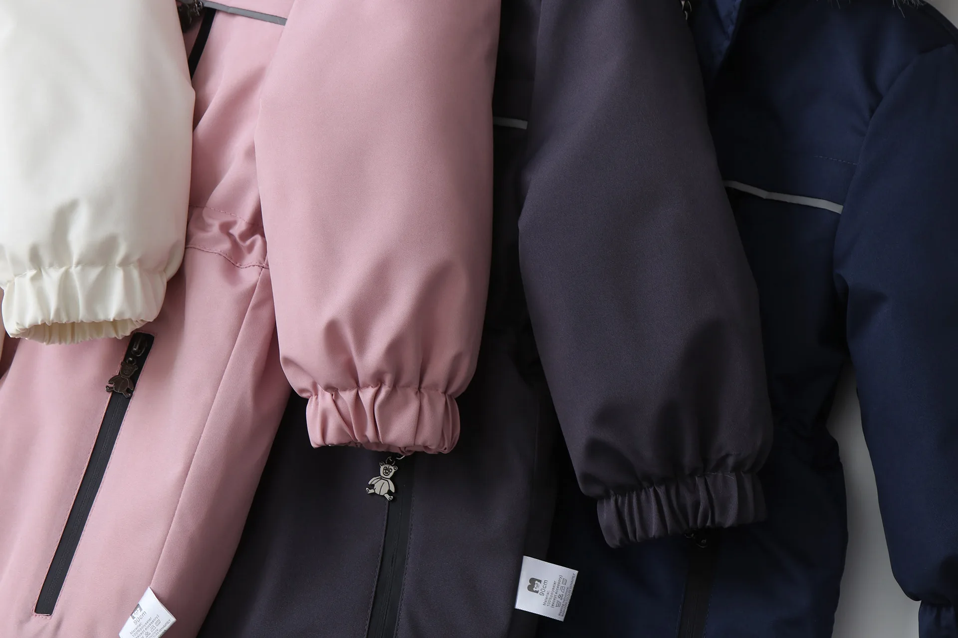 Waterproof Infant Ski Suit Fur Lining Girls Jumpsuits