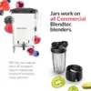 Total Classic Original Blender  + Jar (90 oz) - Professional Grade Power  6   programmed Cycles  10-speeds 3