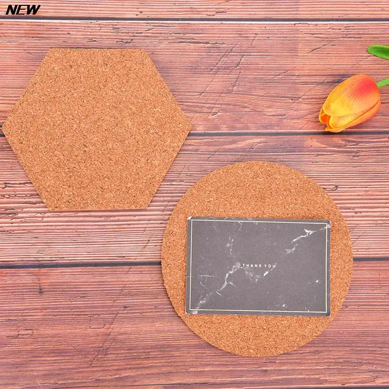 Hexagon Square Cork Board Message Board Photo Wall Adhesive Self-adhesive Background Wall Publicity Column Cork Sticker 1*