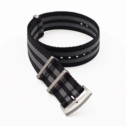 Breathable Military - Style Nylon Watch Strap with Stainless Steel Buckle - 22mm (Bond)