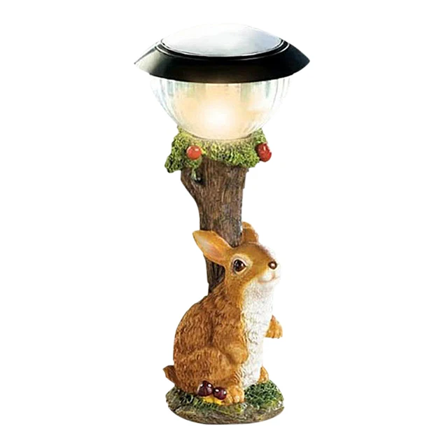 Led Napenergia Állatok Figura Gyanta Kültéri Kerti Gyep Udvari Díszek Dekoráció - Image 2