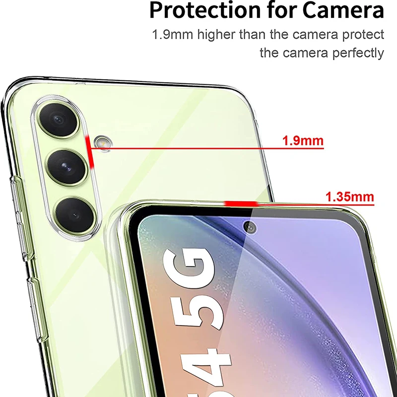 Transparent Silicone Soft Phone Case For Samsung Galaxy A54 A34 A14 A04S A04 4G 5G Ultra Thin Clear Case Back Cover Shell Coque