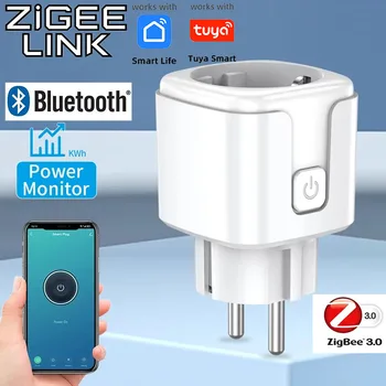 WiFi/Zigbee 3.0 Smart Socket EU Plug Tuya App Remote Control Energy Monitor Outlet Electrical Socket Work With Alexa Google Home