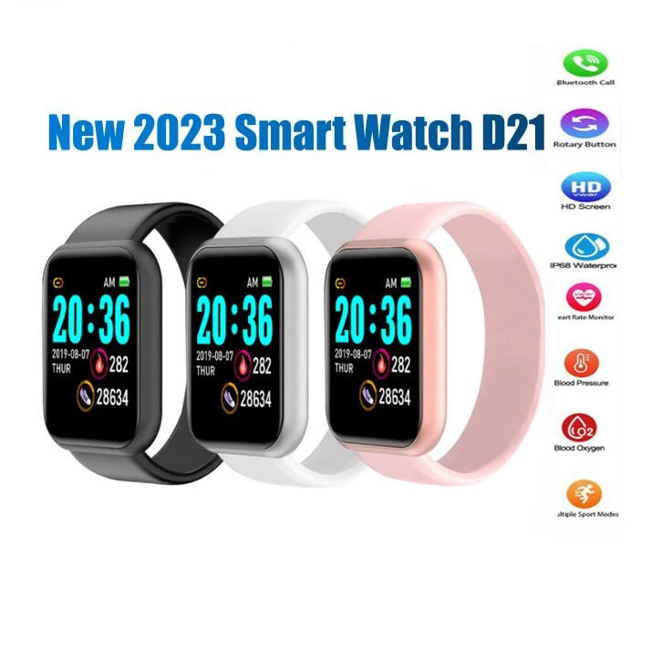 Relojes Y68 Smart Watches Macaron Colors Fitness Tracker Monitoraggio Della Pressione Sanguigna Cardiofrequenzimetro Sleep Fitness Smart Watch Per App