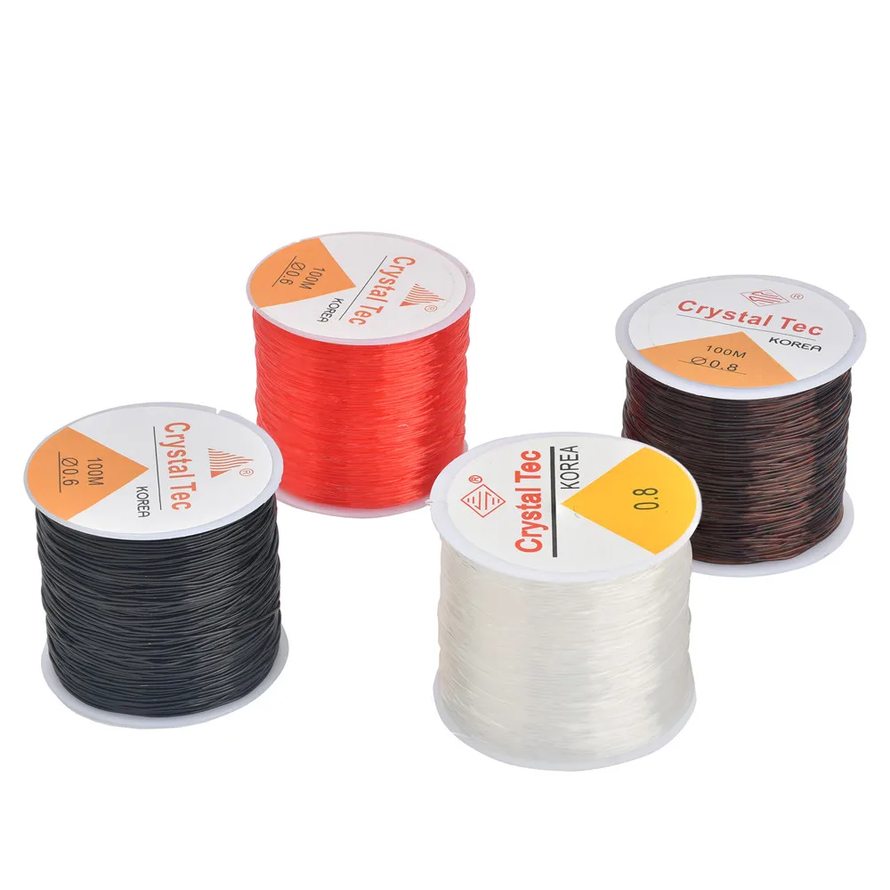 Elastic Stretch String Cord for Jewelry Making 1.0mm, in 100m Spool - Trims  By The Yard