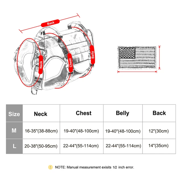 Military Dog Harness Reflective Tactical Dog Training Harnesses Durable Nylon Vest No Pull for Medium Large Dogs French Bulldog 6