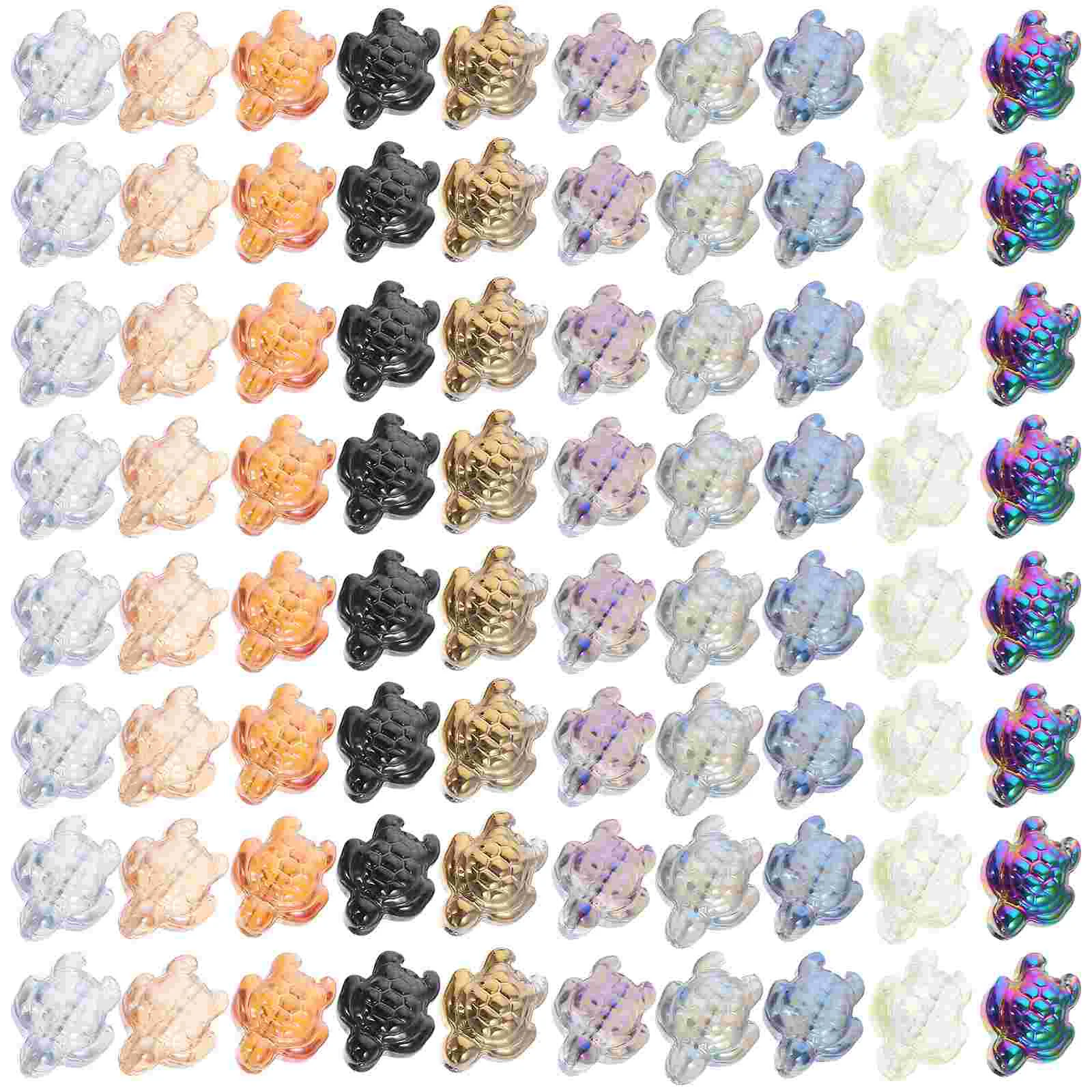 

120pcs Beads Charms Diy Making Loose Beads Glass Jewelry Loose Turtle Beads