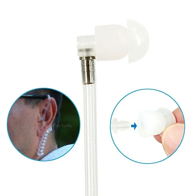 10PCS Air Tube VOX Earpiece PTT Microphone Headset For HYT Hytera TC-500 TC-518 TC-580 TC-446S TC-600 TC-610 TC-620 TC-700 Radio