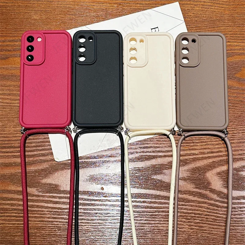 Crossbody Lanyard Silicone Soft TPU Phone Case