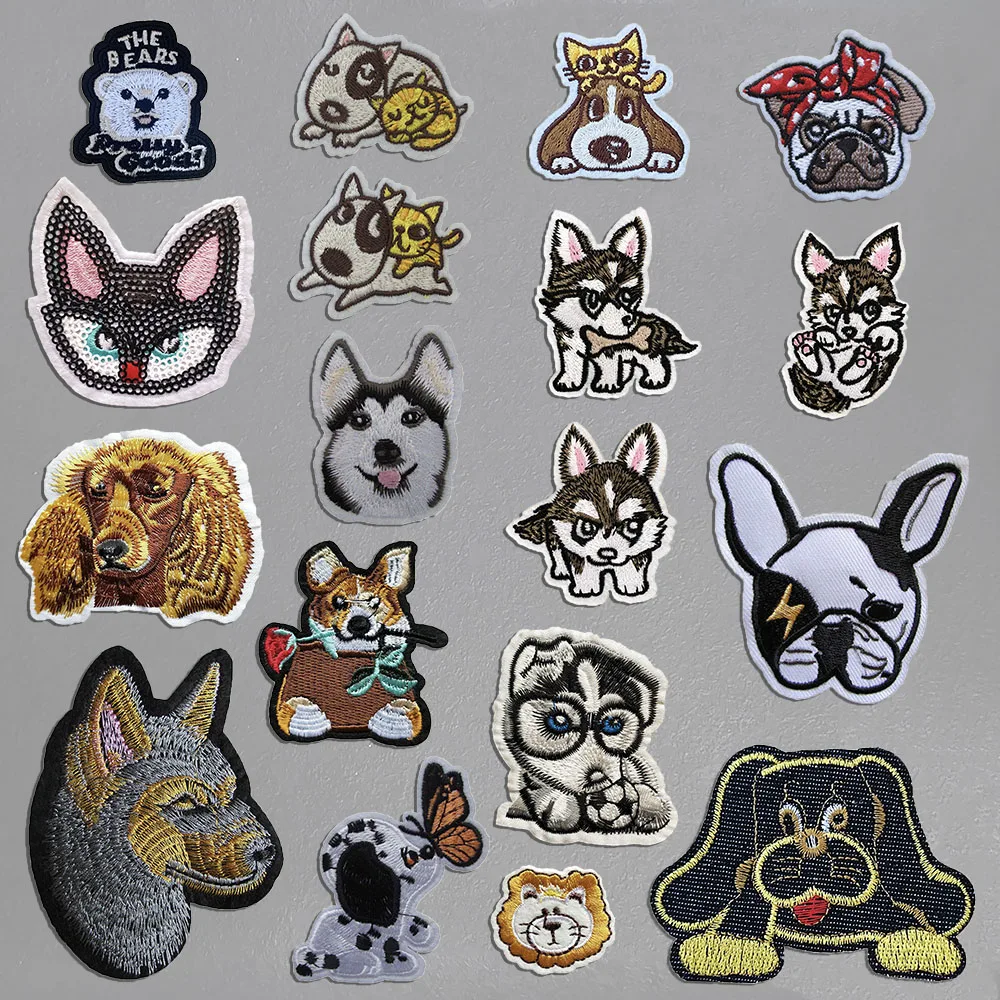 

Оптовая продажа 100 штук Вышивка Животных термоплавкий клей гладильная нашивка отверстие для ремонта украшения одежды