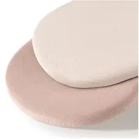 Nouvel ensemble de 2 draps-housses pour berceau de bébé, housse de matelas à langer pour nouveau-né, draps-housses respirants imprimés unis pour lit de bébé, housse de matelas pour berceaux 3