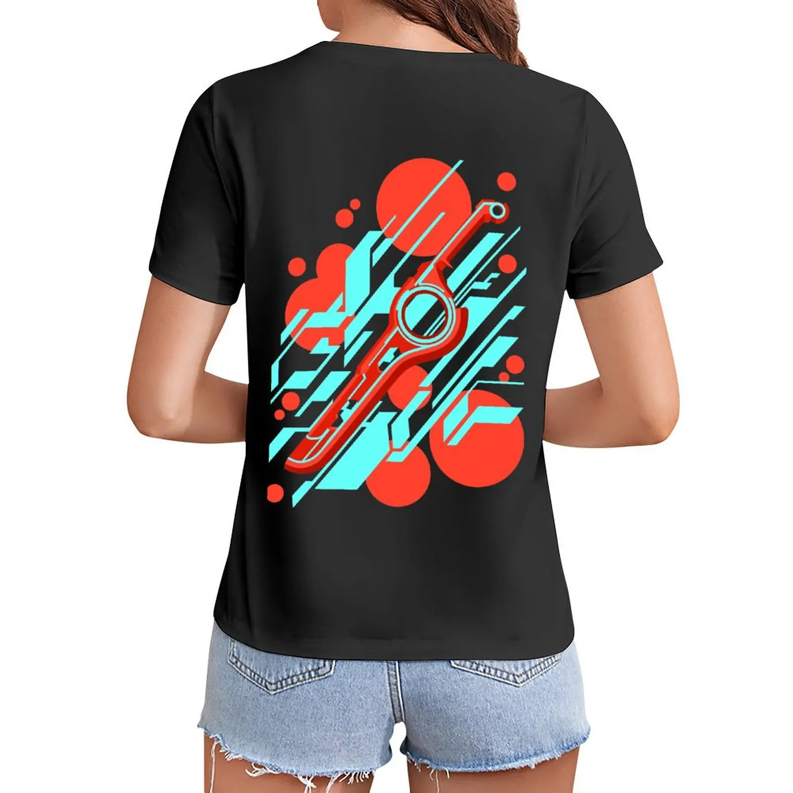

Monado Abstract T-Shirt animal print female animal prinfor Womens clothing