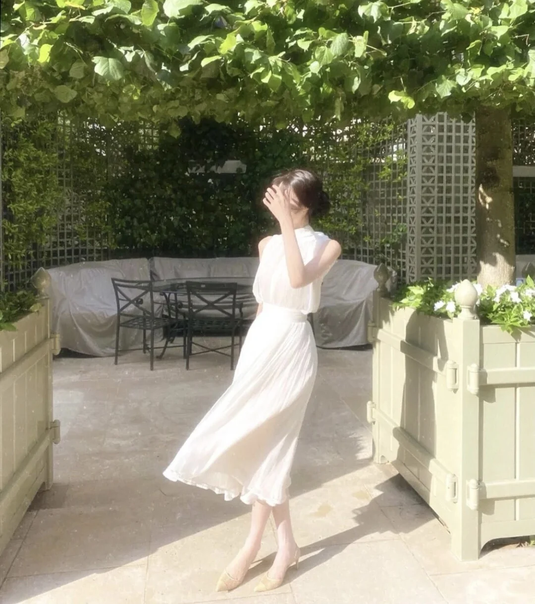 Elegant Halter Midi Dresses for Women Sleeveless Holiday Style Summer New Wedding Evening Party Dress Prom Vestidos Mujer