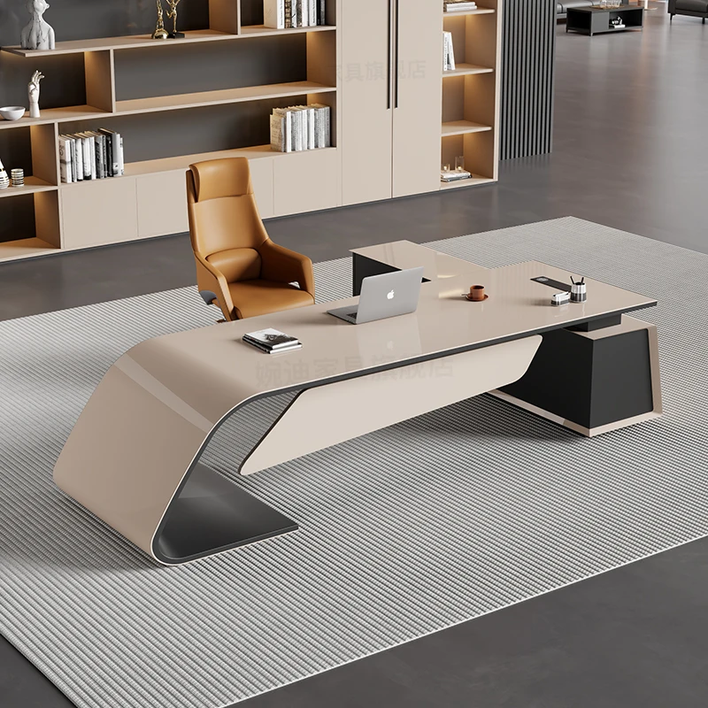 Designer Modern Office Desks Storage Drawers Writing Executive Desk L Shaped Study Office Furniture