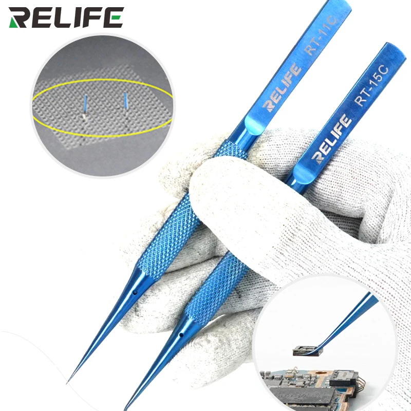 Titanium Alloy Tweezers Professional Maintenance Tool 0.15mm Edge Precision Fingerprint Tweezers Apple Main Board Copper Wire precision tweezers,tweezer tool