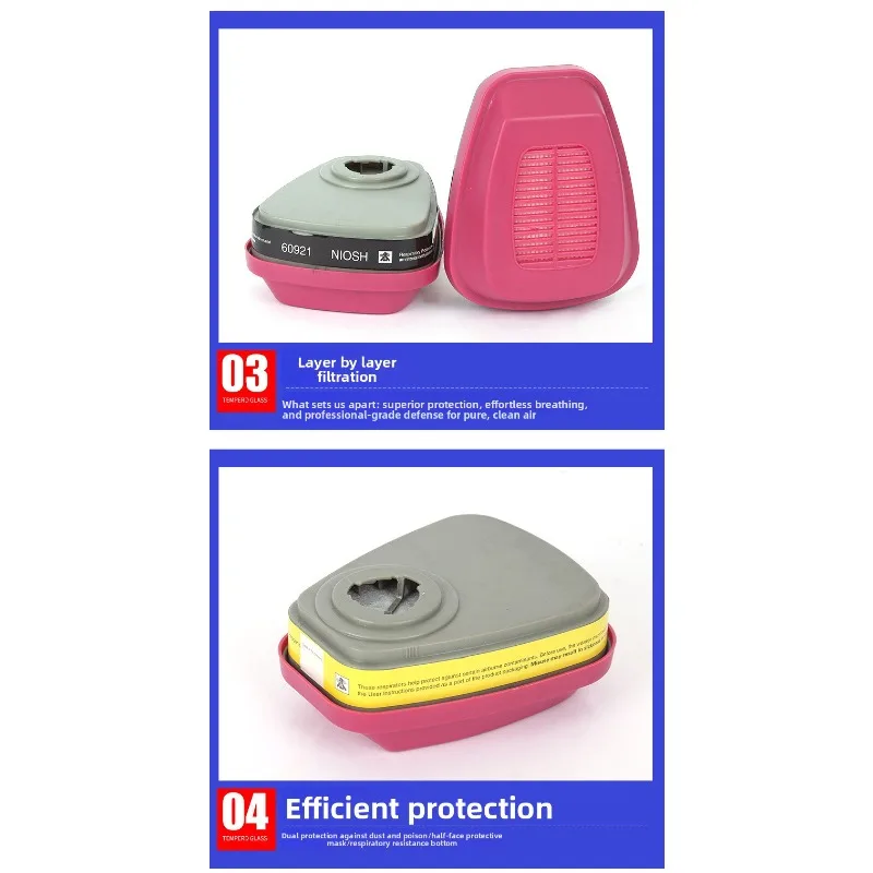 Demi-masque filtrant cartouches CE - Lot de 5 couleurs