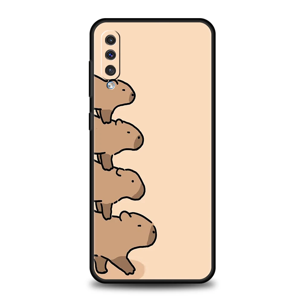 Cartoon Capybara Silicone Phone Case - Fun and Protective Cover