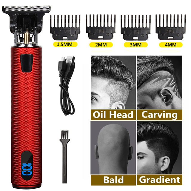 USB Electric Hair Clipper Man 0mm Shaver Trimmer For Men Barber Professional Beard Rechargeable Hair Cutting Machine