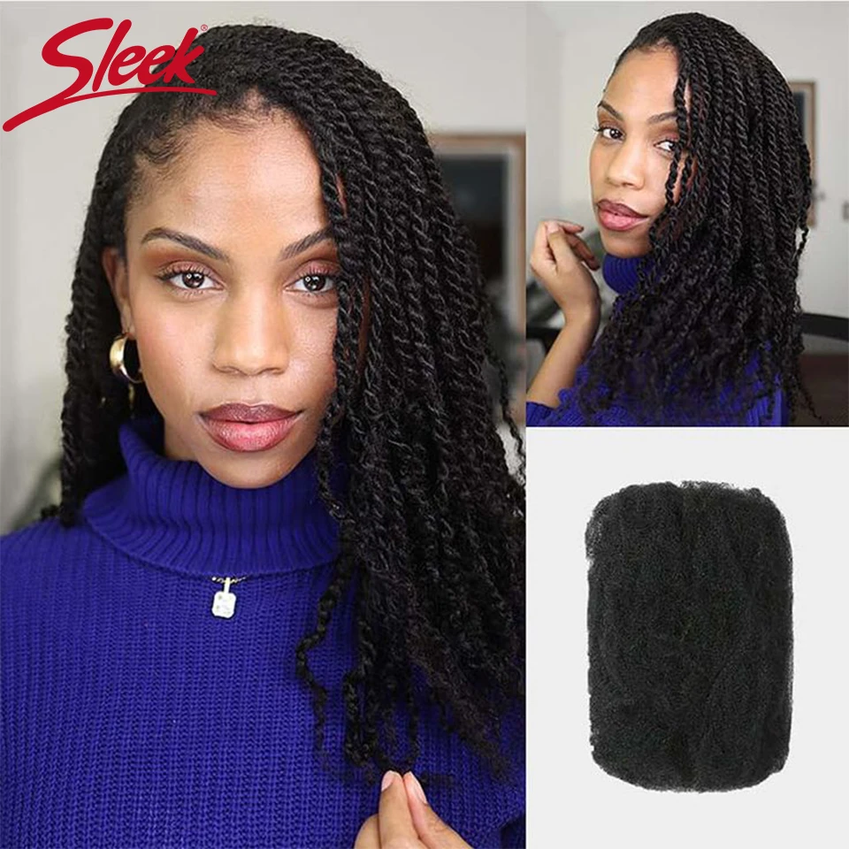 99J Afro Kinky Bulk Human Hair Colored Remy Brazilian Hair Extensions For Braiding 50g/Pcs Natural Bundles Braids No Weft