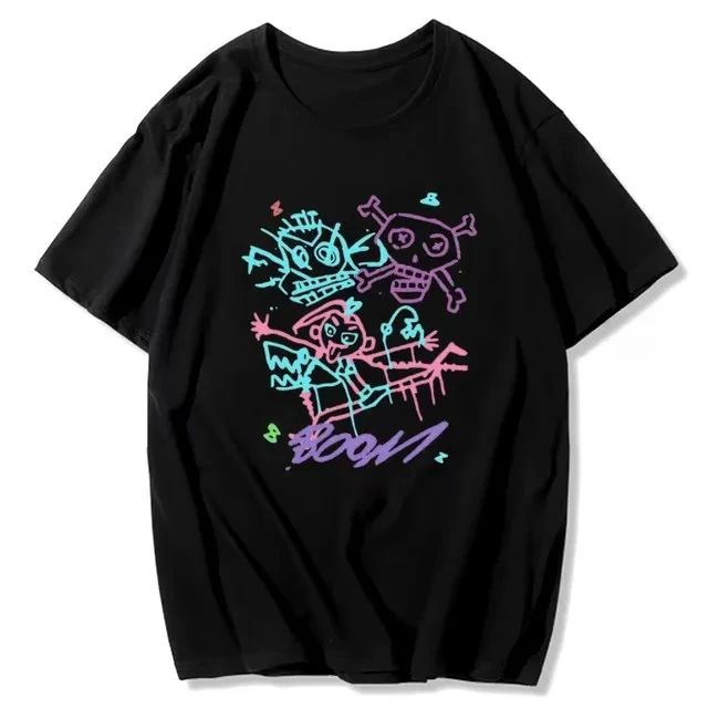 Jinx Arcane Monkey T Shirt Anime Cosplay Tees Women Men Grunge Aesthetic Short Sleeve High Quality Cotton EU Size Streetwear 2