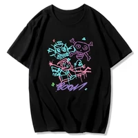 Jinx Arcane Monkey T Shirt Anime Cosplay Tees Women Men Grunge Aesthetic Short Sleeve High Quality Cotton EU Size Streetwear 2