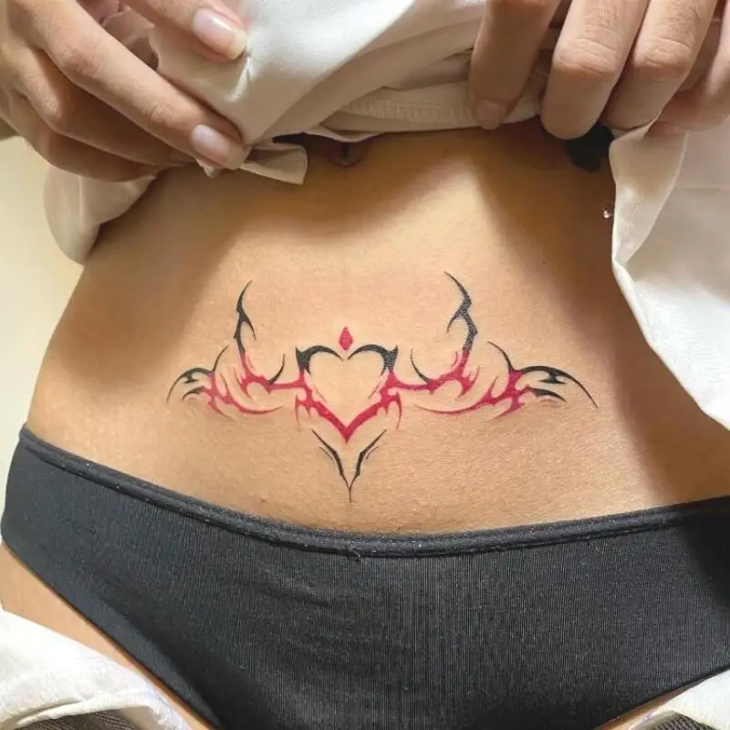 Sexy Succubus Tatoo Sticker Set Lasting Fake Tattoo for Woman Hotwife Temporary Tattoo Abdomen Art Tattoos Waterproof Tatuajes 3