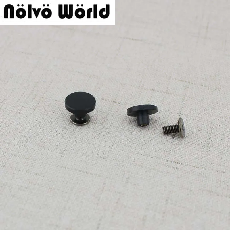 10pcs 가방에 대 한 50pcs 10mm 어두운 검은 열 머리 리벳 나사 가방에 대 한 나사와 펑크 리벳 스 터 드 하드웨어 신발 지갑 벨트