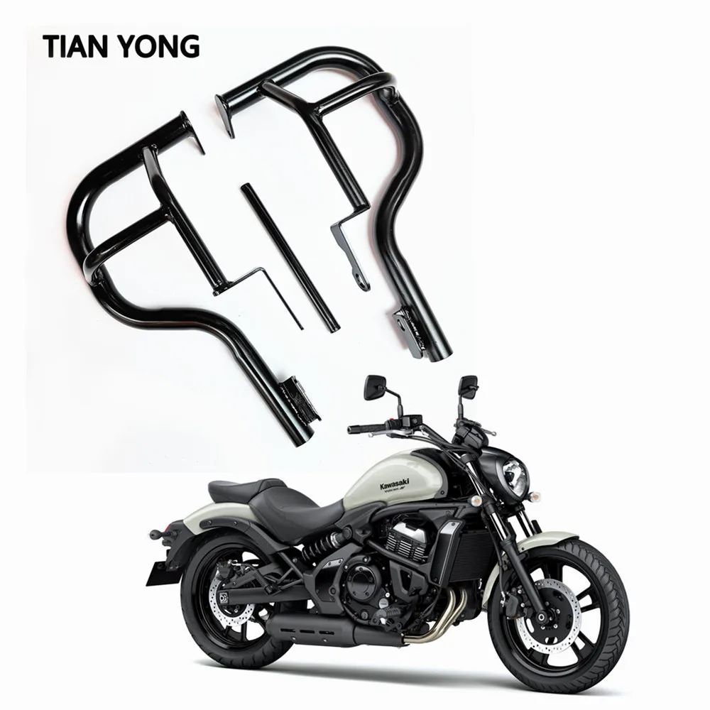 Motorrad Sturzbügel Für Vulcan S 650 (2015–2025) – Rahmen- & Motorschutz, Stahl, Schwarz