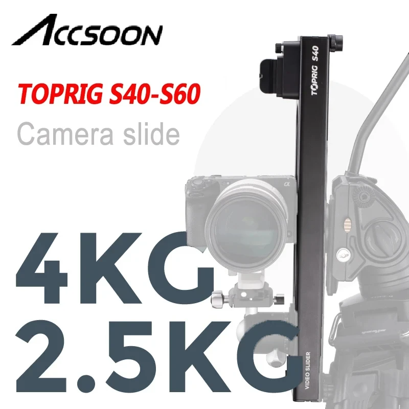 Accsoon TOPRIG S40 S60 전기 카메라 비디오 모터 트랙 슬라이더 카메라 사진 전자 제어 트랙 팔로우 포커스 타임