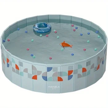 1pcs Multi-size Foldable Above Ground Swimming Pool Non-inflatable Adult Outdoor Round Prismatic Swimming Pool 1