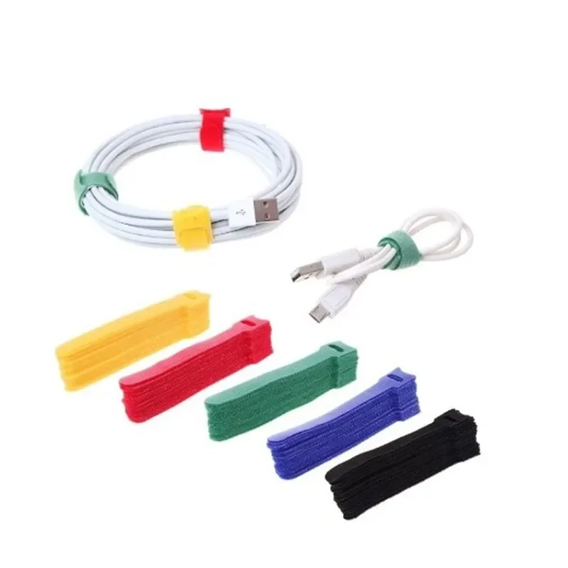 50Pcs Nylon Fastening Cable Ties Adjustable Cord Ties Cable Management Straps Hook Loop Cord Organizer Wire Ties Reusable cable ties