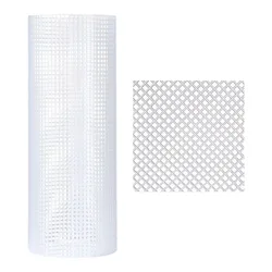 Durable Acrylic Yarn Crafting Mesh Canvas Sheets - Black and White (33x50CM) (White Large Grid)