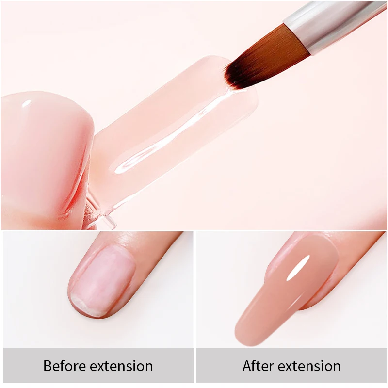 Nail Gel Polish AWStorG 30g Nail Extension Gel Soak Off UV LED Acrylic Crystal White Clear Nude Gel Nail Polish UV Polish